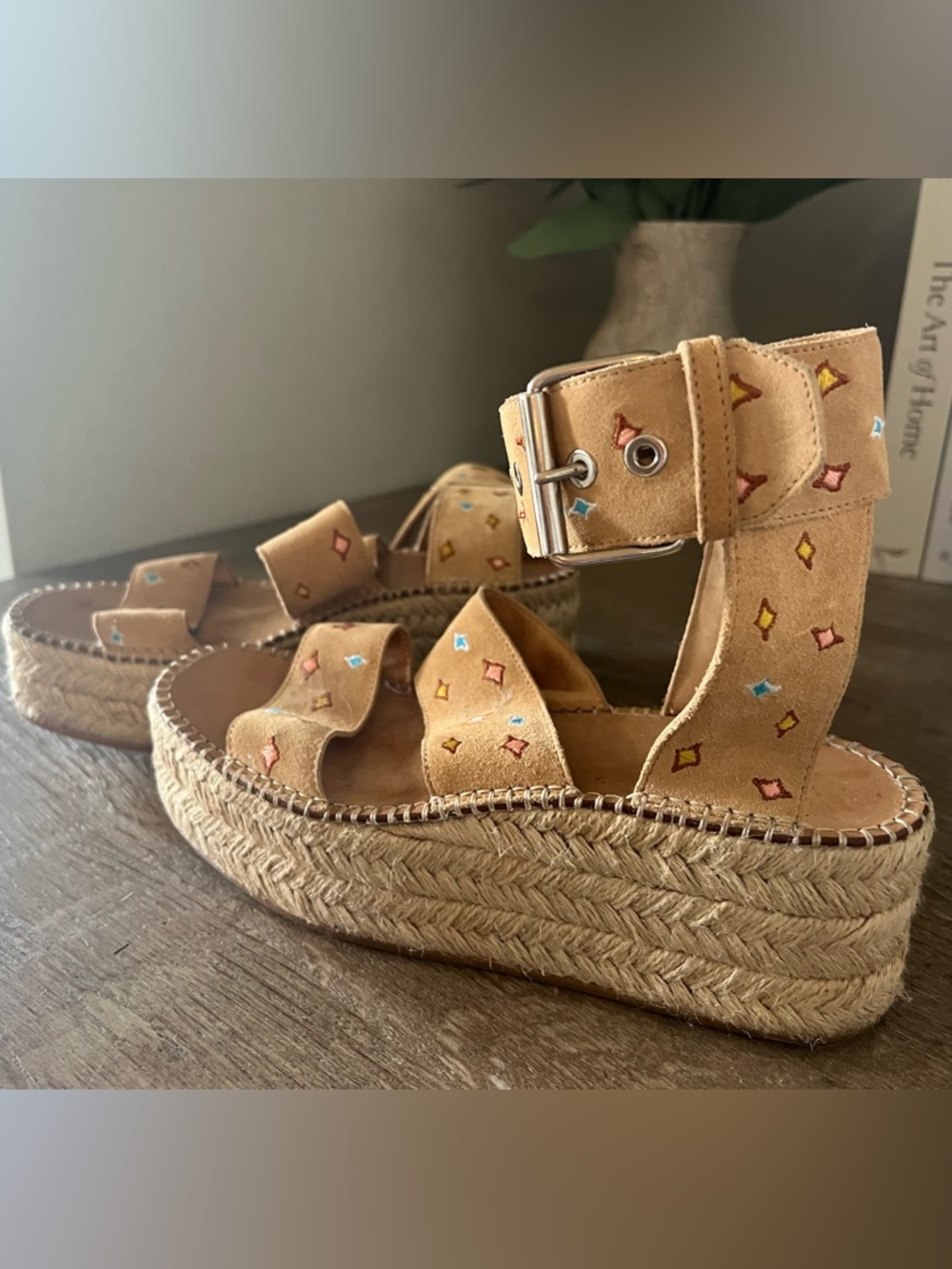 Jeffrey Campbell Suede Ankle Strap Espadrille